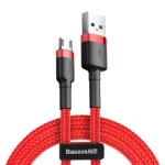 کابل تبدیل میکرو USB به USB بیسوس مدل CAMKLF طول 1 متر توان 2.4 آمپر