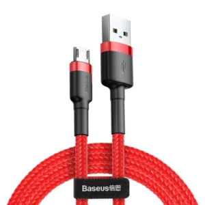 کابل تبدیل میکرو USB به USB بیسوس مدل CAMKLF طول 1 متر توان 2.4 آمپر