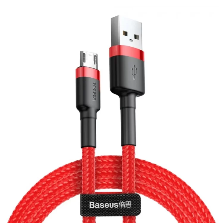 کابل تبدیل USB به میکرو USB بیسوس مدل CAMKLF طول 1 متر توان 2.4 آمپر