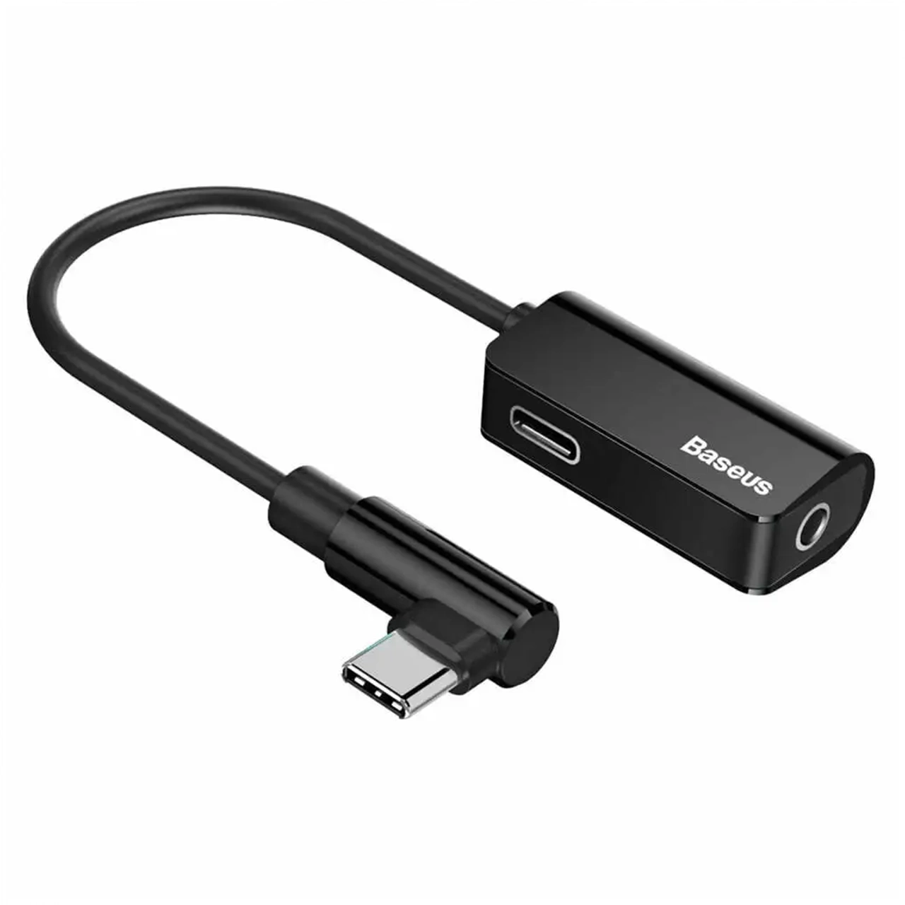 کابل تبدیل Type-C به Aux و Type-C بیسوس مدل CATL45 طول 12 سانتی متر کابل تبدیل Type-C به Aux و Type-C بیسوس مدل CATL45 طول 12 سانتی متر