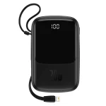 پاوربانک بیسوس مدل PPQD با ظرفیت 20000 میلی آمپر ساعت با توان 20W و کابل Lightning