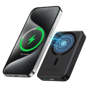 پاوربانک وایرلس بیسوس مدل PPCXM05 با ظرفیت 5000 میلی آمپر ساعت و توان 20 وات