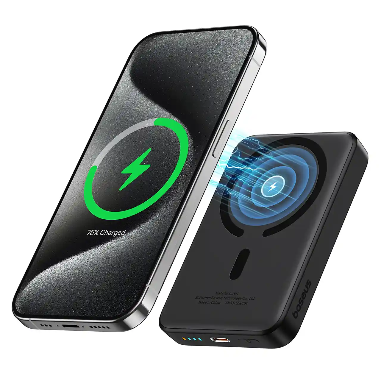 HAP-3292 پاوربانک وایرلس بیسوس مدل PPCXM05 با ظرفیت 5000 میلی آمپر ساعت و توان 20 وات