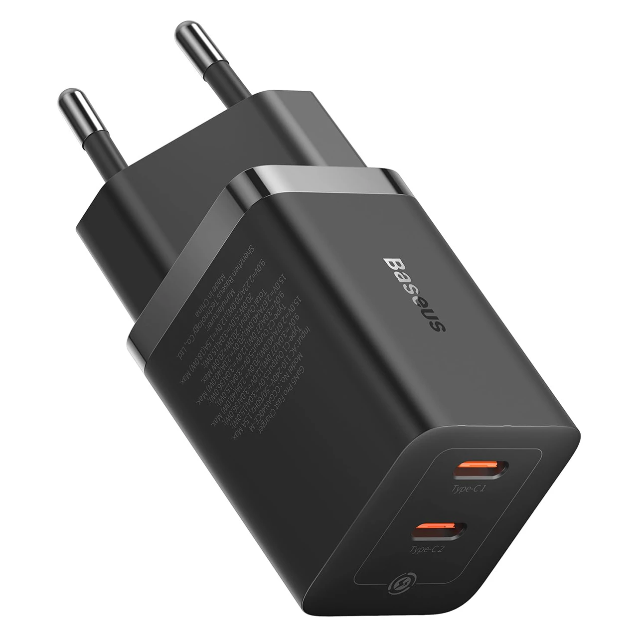 HAP-3358 شارژر دیواری بیسوس مدل CCGAN40CE-M با توان خروجی 40 وات - مشکی