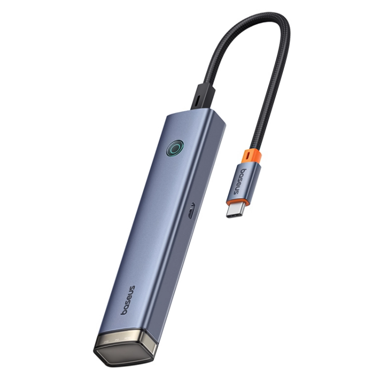 هاب 6 پورت تایپ سی بیسوس مدل BS-OH166 با 2 درگاه USB 3.0، درگاه USB 2.0، درگاه HDMI 4K و 2 درگاه تایپ سی