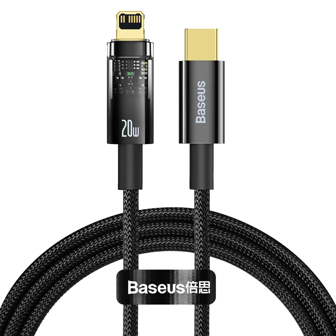 کابل تبدیل تایپ سی به لایتنینگ هوشمند بیسوس مدل CATS000101 با توان 20 وات، قطع خودکار و طول 2 متر کابل تبدیل تایپ سی به لایتنینگ هوشمند بیسوس مدل CATS000101 با توان 20 وات، قطع خودکار و طول 2 متر