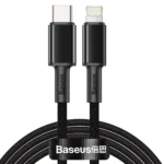 کابل تبدیل تایپ سی به لایتنینگ بیسوس مدل CATLGD با توان 20 وات - مشکی