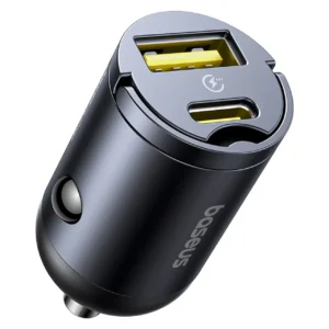 شارژر فندکی مینی خودرو بیسوس مدل VCHXX-UC با توان خروجی 30 وات
