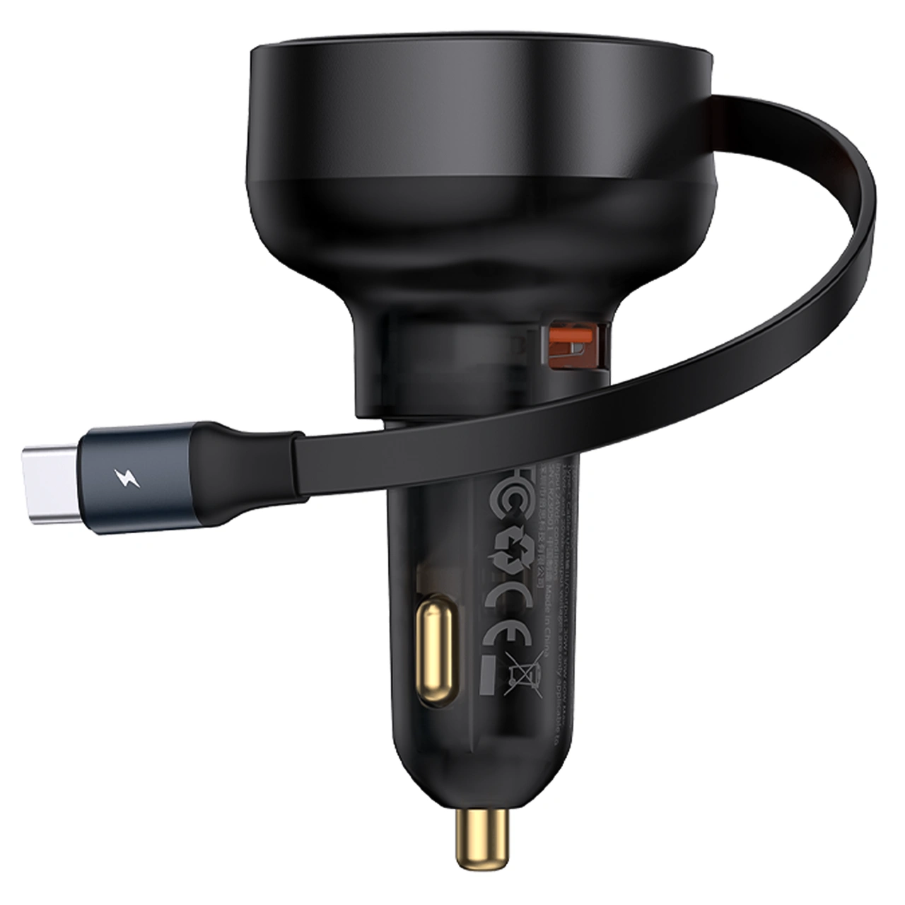 شارژر فندکی خودرو بیسوس مدل CCTXP-UC با توان خروجی 60 وات