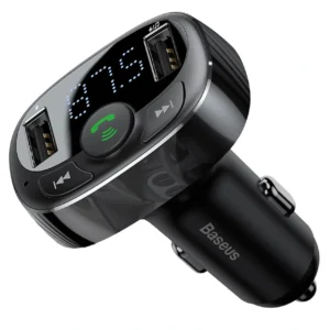 شارژر فندکی و پخش کننده بلوتوث و FM خودرو بیسوس مدل S-09 با توان 18 وات و بلندگوی داخلی
