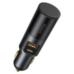 شارژر فندکی خودرو بیسوس مدل CCBT-C0G با قابلیت گسترش پورت فندکی، با توان خروجی 120 وات